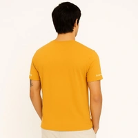 Aramas Originals Premium Cotton T-Shirt for Men | Solid Yellow - M, Dark Yellow, 220g, 1