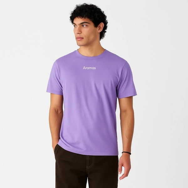 Men’s Premium Cotton Regular Fit T-Shirt – Lavender with “Leap of Faith” Graphic Print