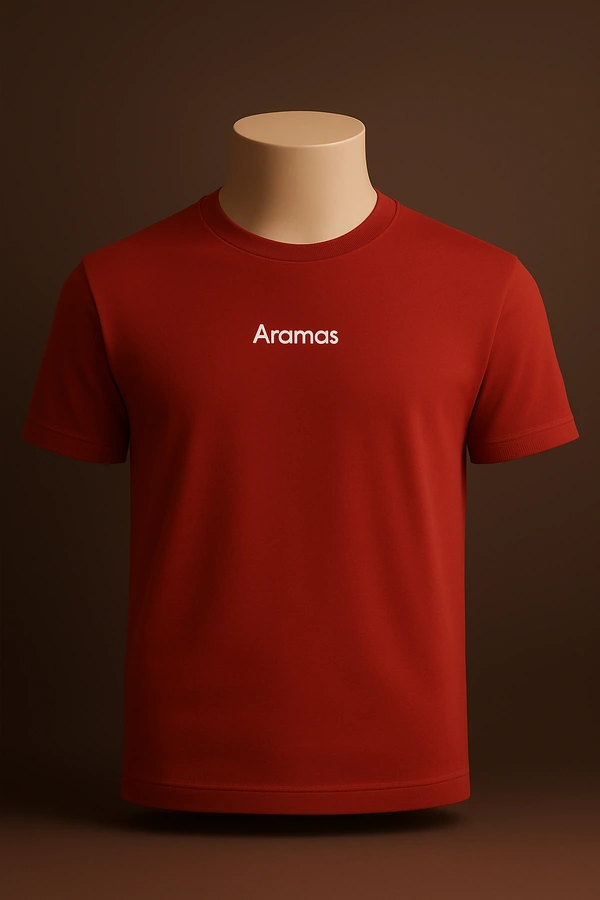 Aramas Originals Men’s Premium Cotton Regular Fit T-Shirt – Red with “Accept Your Destiny” Graphic Print - XL, Red, 220g, 1