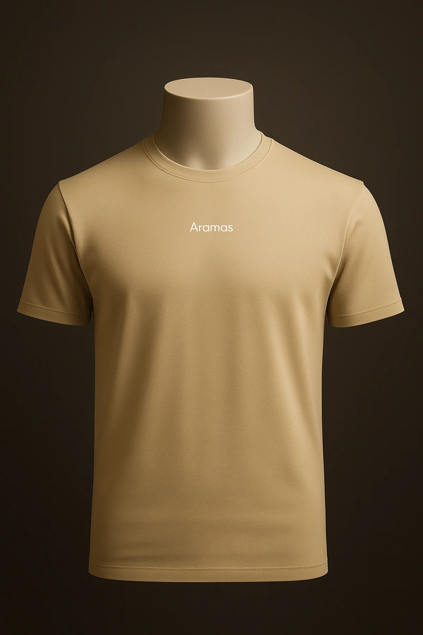 Aramas Originals Men’s Premium Cotton Regular Fit T-Shirt – Cream with “Patrick's Day” Graphic Print - L, Cream, 220g, 1