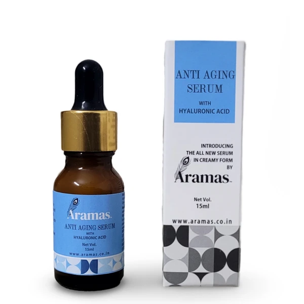 Aramas Hyaluronic Acid and Niacinamide Face Serum - Skin Smoothing, Glowing, Fine Lines Reduction, Dark Spot Removal | 15ml - For Men and Women - 15 ml, Pack of 1, Drop