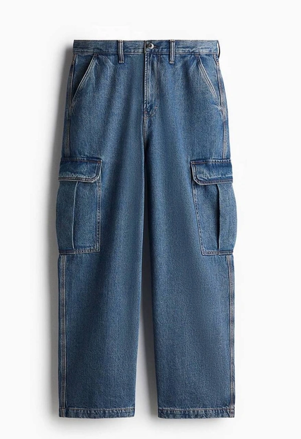 H&M Men Baggy Mid-Rise Cargo Styles Jeans - 34