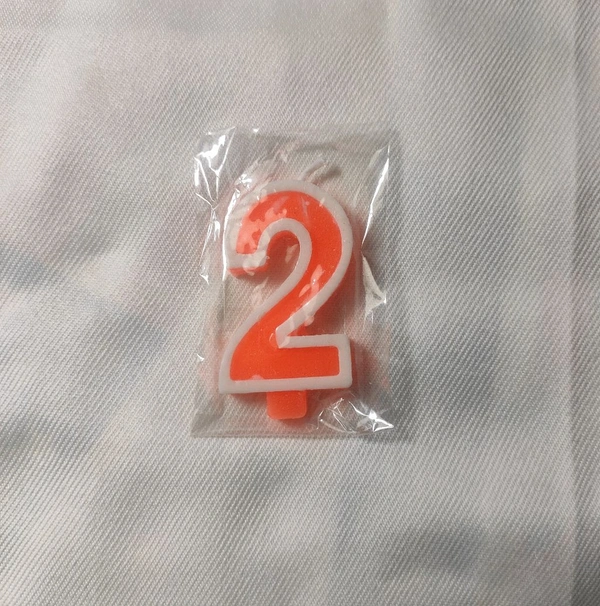 Candle Digit Number Two 2