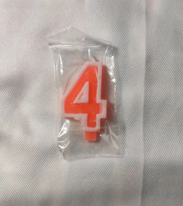 Candle Digit Number Four 4
