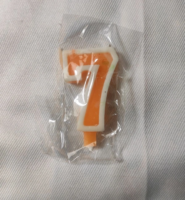 Candle Digit Number Seven 7