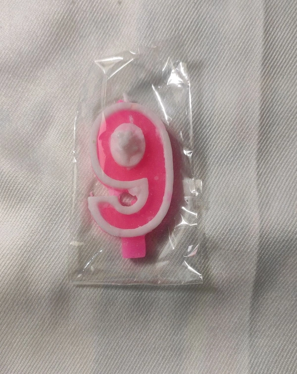 Candle Digit Number Nine 9