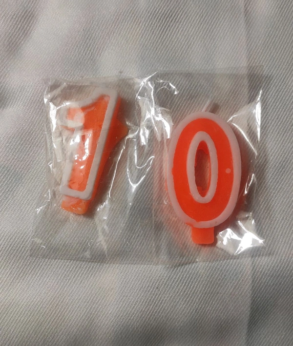 Candle Digit Number Ten 10