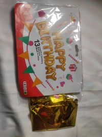 Baloon HAPPY BIRTH DAY 13 Letter - Gold