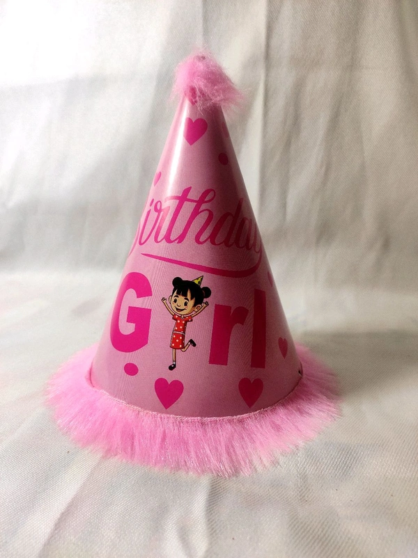 Cap Topi Birthday Girl - Pink