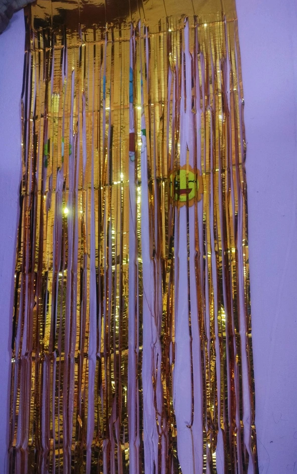 Curtain Foil Fringe - Golden