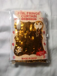 Curtain Foil Fringe - Golden