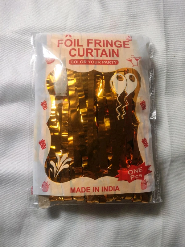 Curtain Foil Fringe - Golden