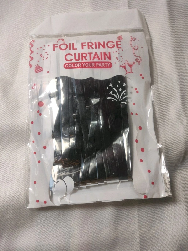 Curtain Foil Fringe - Silver