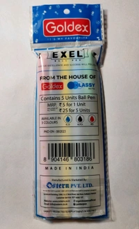 Goldex Exel pen pkt - 5pc, Blue