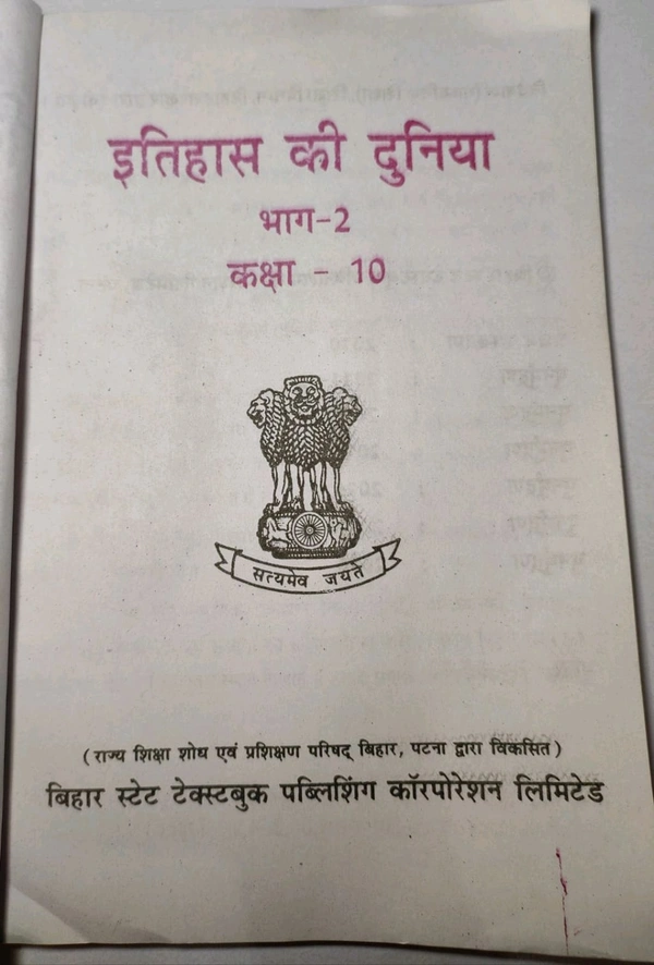 BTBC Class 10  Samajik Bigyan Itihas Ki Duniya Social Science History