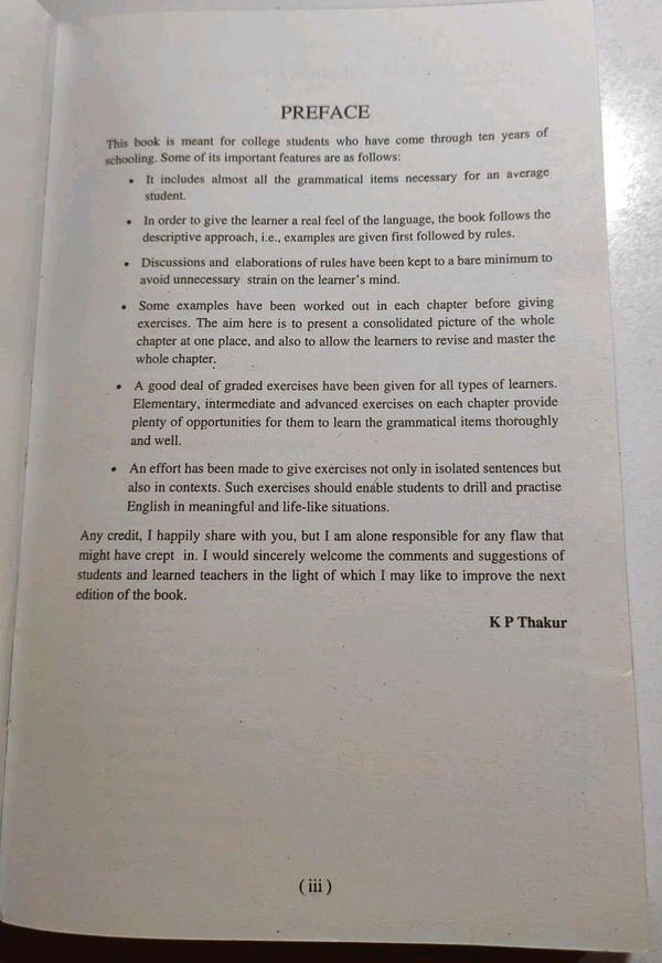 A Practical Guide To English Grammar KP Thakur 
