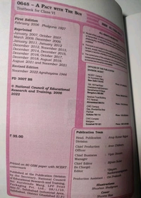 NCERT Class 6 English A Pact With The Sun Supplementary Reader in English
