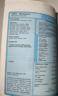 NCERT Class 12 Mathematics Part 1