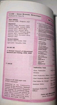 NCERT Class 11 Indian Economic Development