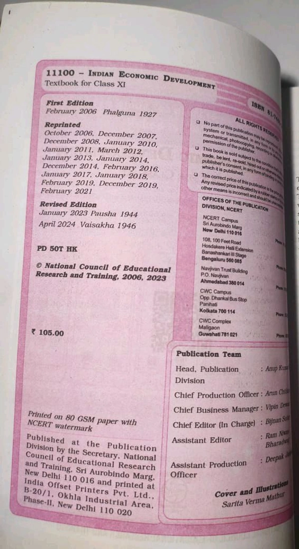 NCERT Class 11 Indian Economic Development