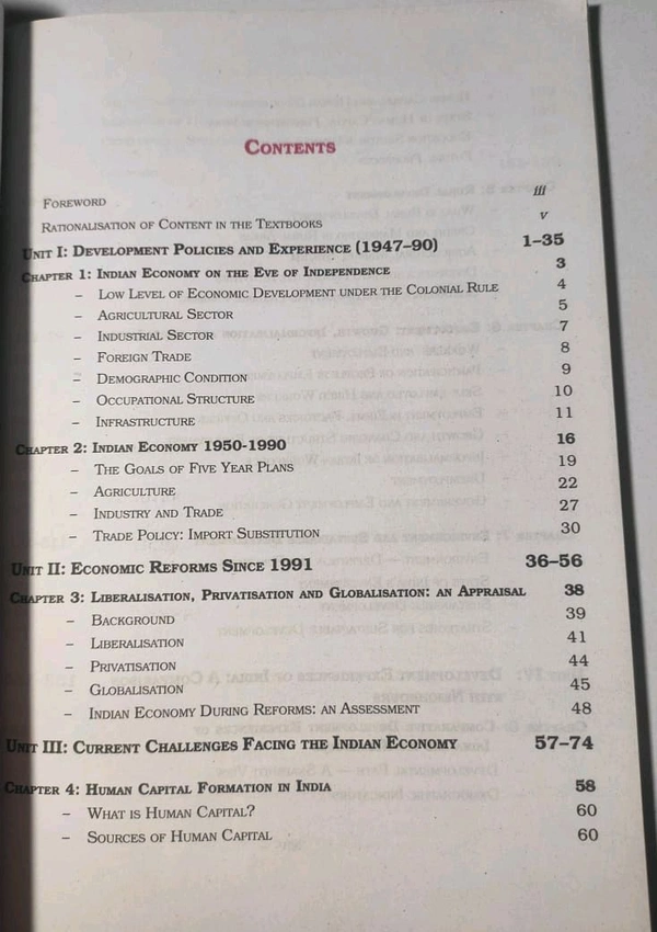 NCERT Class 11 Indian Economic Development