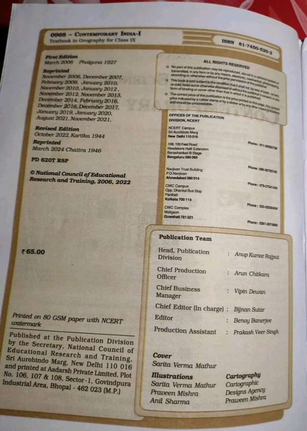 NCERT Class 9 Social Science Geography Contemporary India - 1