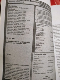 NCERT Class 11 Statistics for Economics