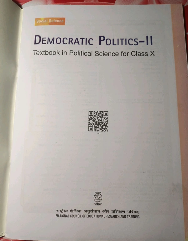 NCERT Class 10 Political Science Democratic Politics II Social Science