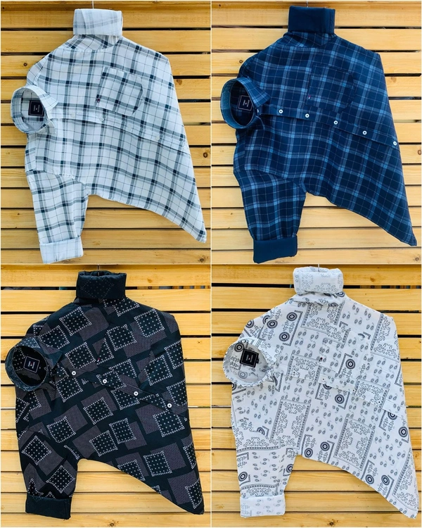Tommy Printed Shirt (Combo Of 4 Shirt) - L