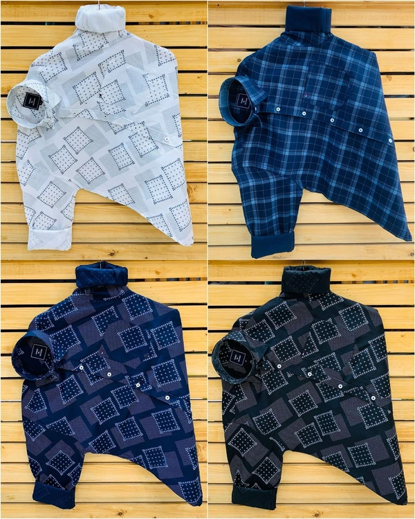 Tommy Printed Shirt (Combo Of 4 Shirt) - L