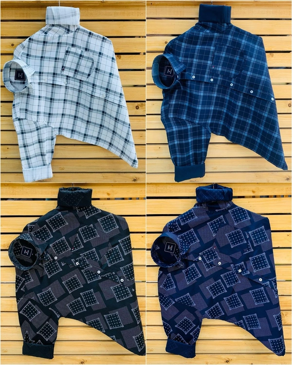 Tommy Printed Shirt (Combo Of 4 Shirt) - L