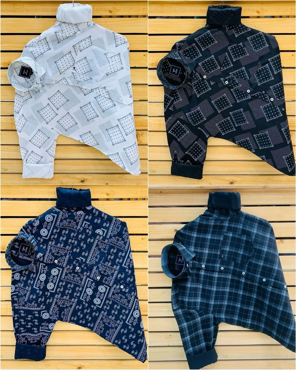 Tommy Printed Shirt (Combo Of 4 Shirt) - L