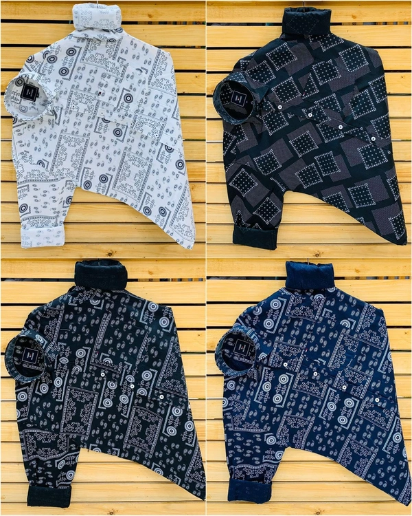 Tommy Printed Shirt (Combo Of 4 Shirt) - L