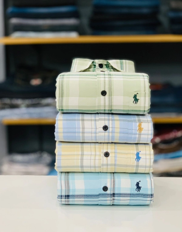 Latest RL Polo Check Shirt (Combo Of 4 Shirt) - Xl