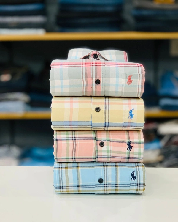 Latest RL Polo Check Shirt (Combo Of 4 Shirt) - Xl
