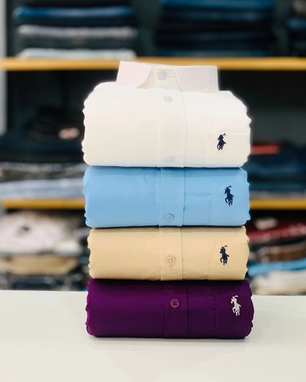 RL POLO Plain Shirt ( Combo Of 4pcs ) - Xl