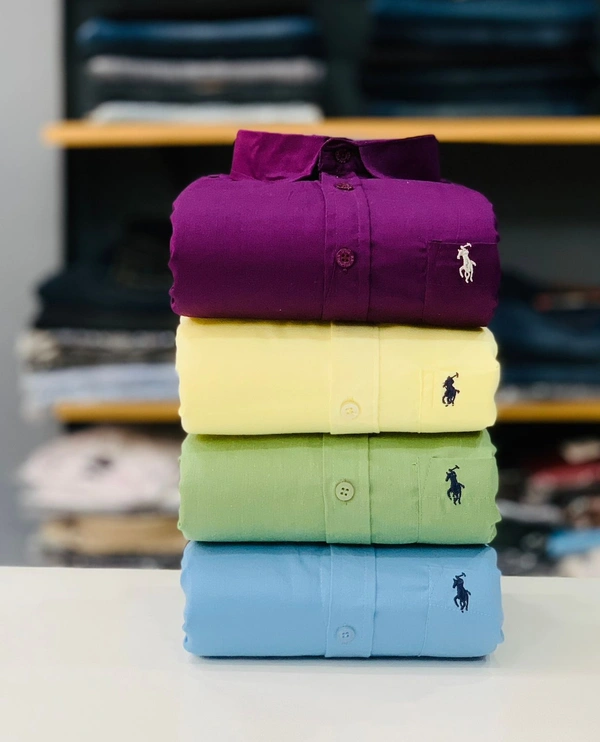 RL POLO Plain Shirt ( Combo Of 4pcs ) - Xl