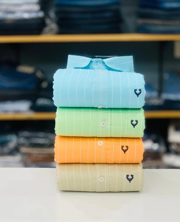 Allen Solly Lining Shirt (Combo Of 4 Shirt) - M