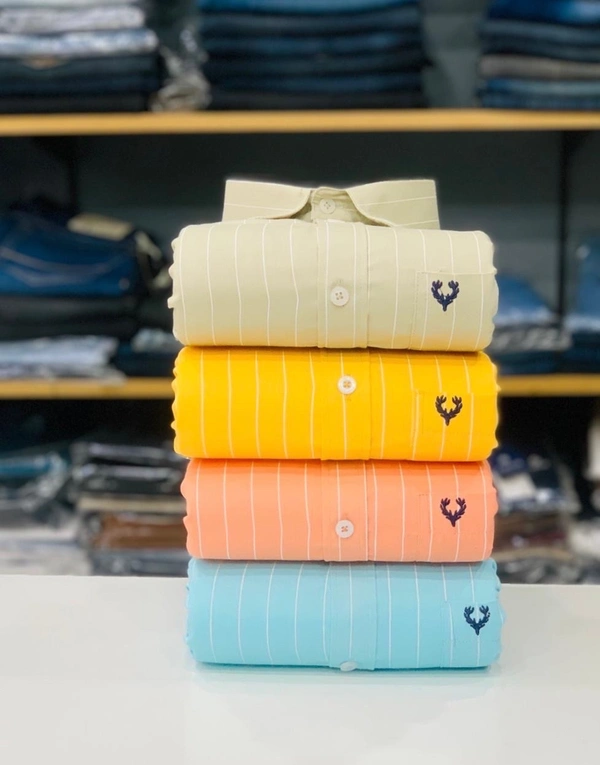 Allen Solly Lining Shirt (Combo Of 4 Shirt) - M