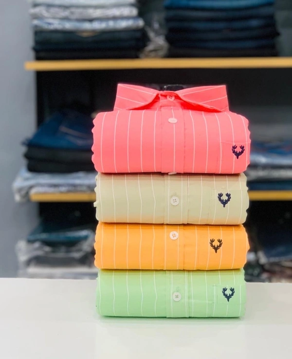 Allen Solly Lining Shirt (Combo Of 4 Shirt) - M