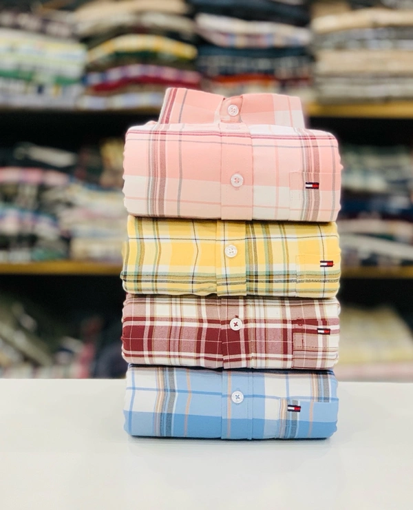 Tommy Check Shirt (Pack Of 4 Shirt) - Xl
