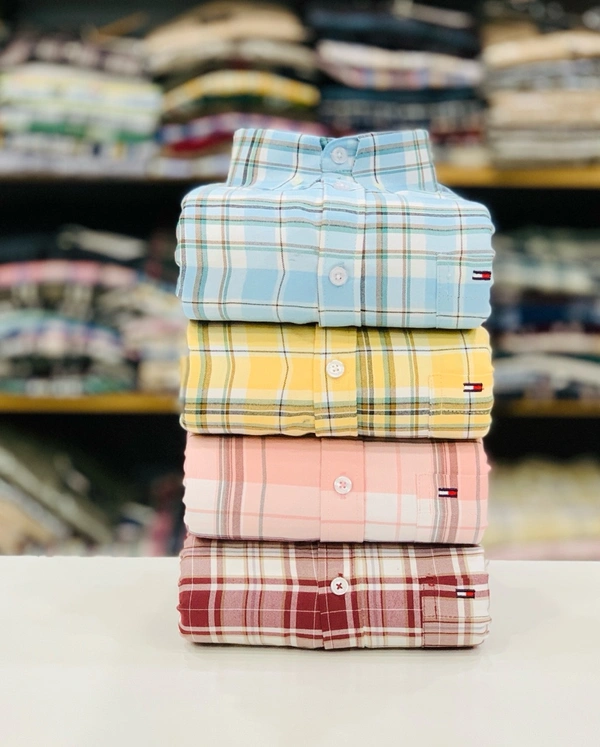 Tommy Check Shirt (Pack Of 4 Shirt) - Xl