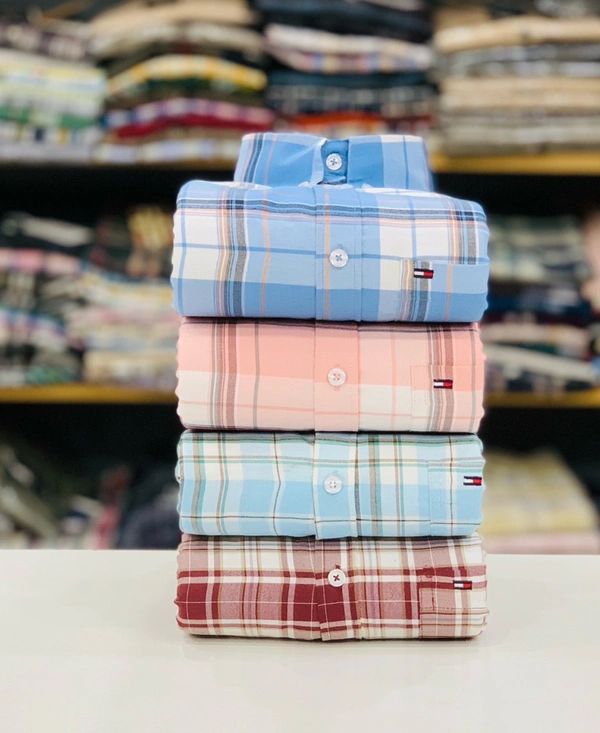 Tommy Check Shirt (Pack Of 4 Shirt) - L