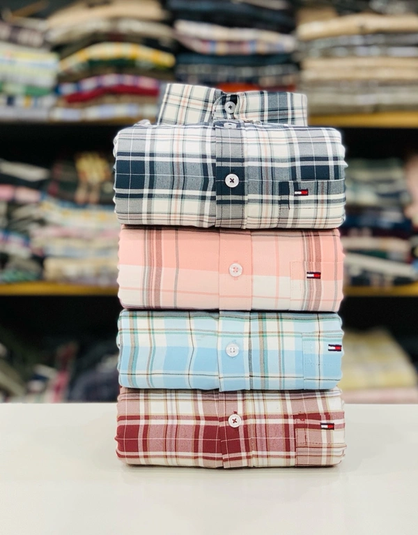 Tommy Check Shirt (Pack Of 4 Shirt) - Xxl