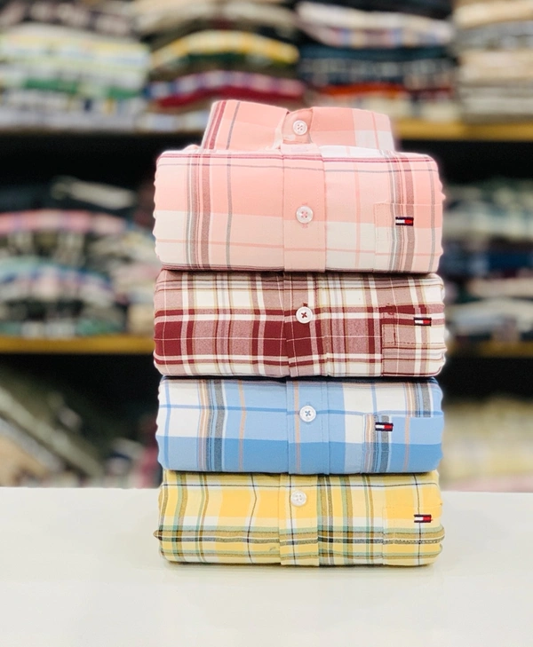 Tommy Check Shirt (Pack Of 4 Shirt) - Xxl