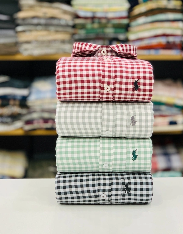 RL Polo Check Shirt (Pack of 4 Shirt) - M