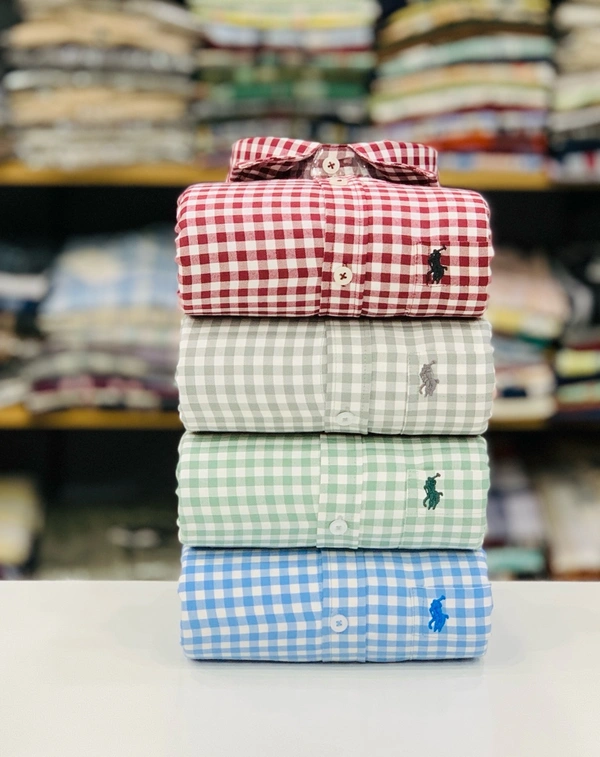 RL Polo Check Shirt (Pack of 4 Shirt) - L