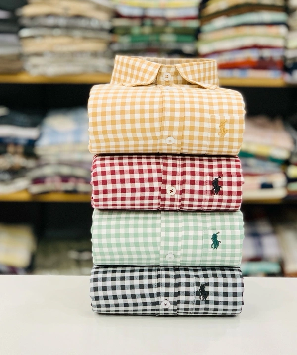 RL Polo Check Shirt (Pack of 4 Shirt) - M