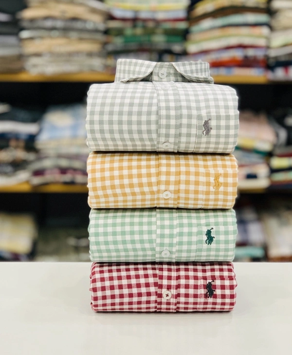 RL Polo Check Shirt (Pack of 4 Shirt) - L