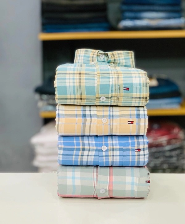 Tommy Check Shirt (Pack of 4 Shirt) - Xl